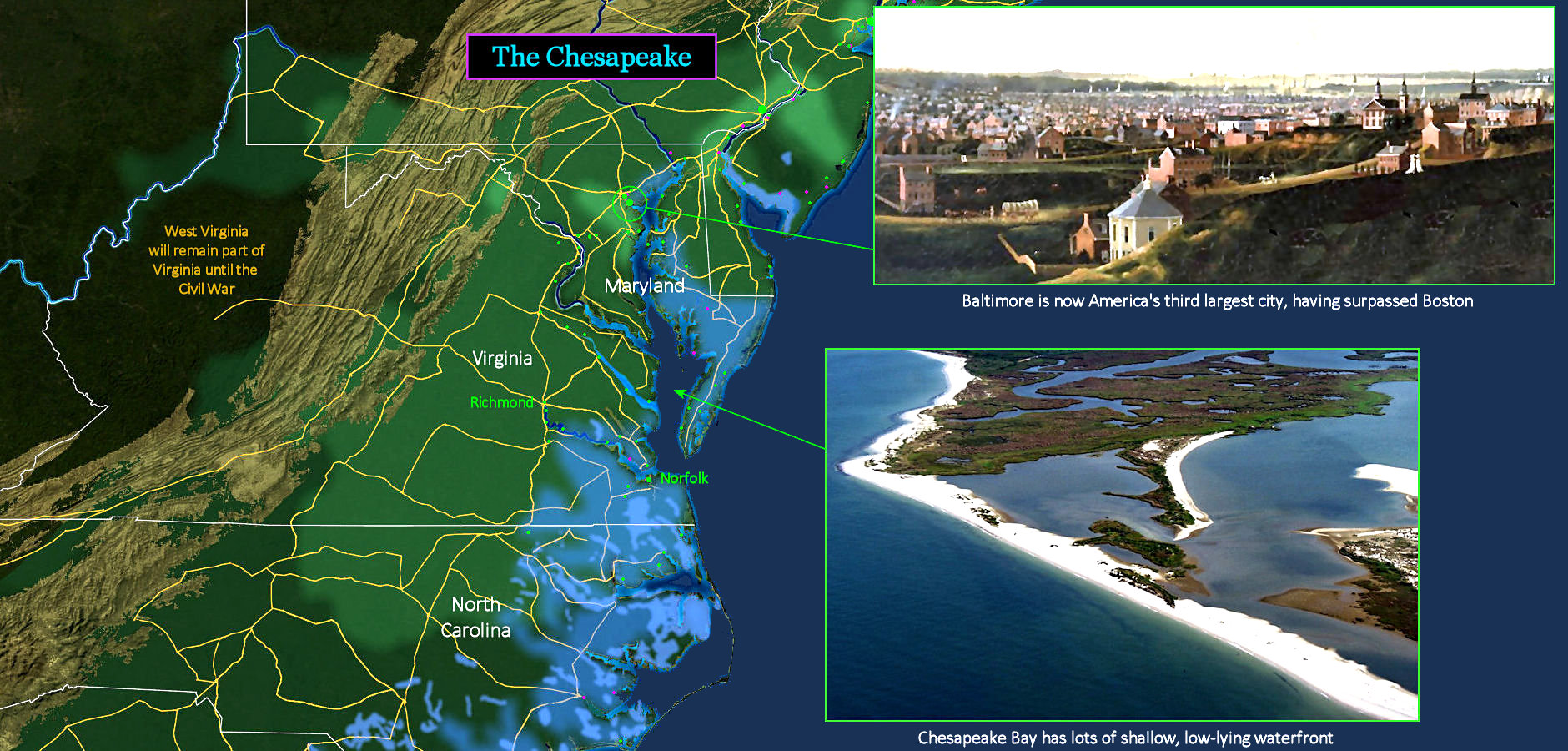 Chesapeake region, 1800
